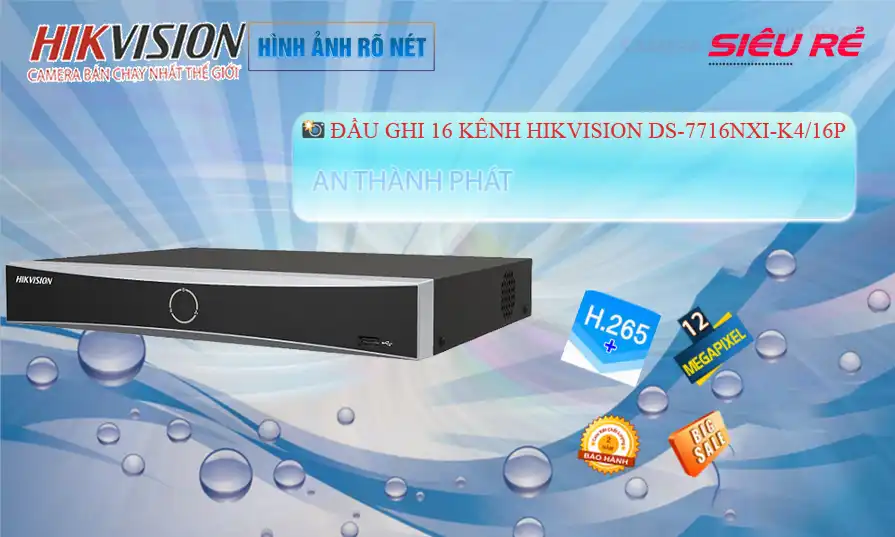 ✅ DS-7716NXI-K4/16P Hikvision Thiết kế Đẹp