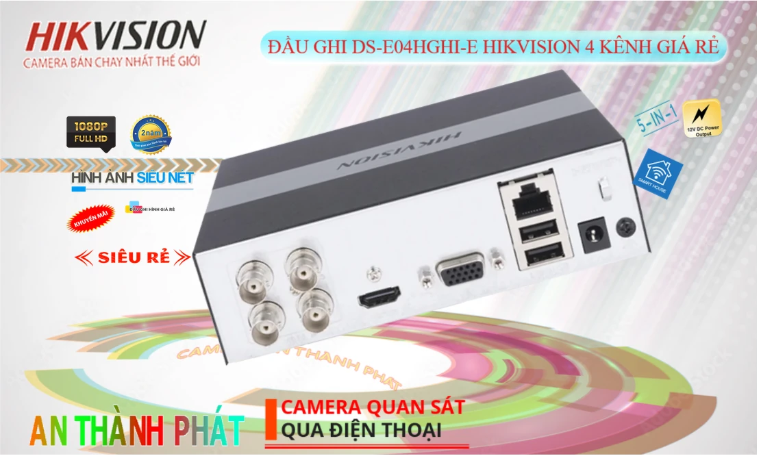 Đầu Thu KTS Hikvision DS-E04HGHI-E Chức Năng Cao Cấp