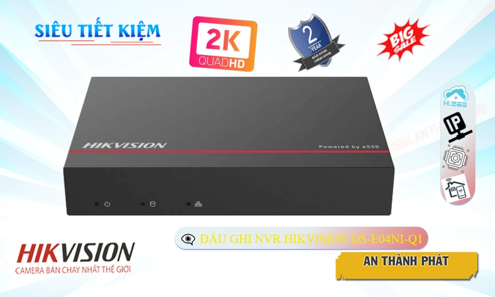 Đầu Ghi Camera Hikvision DS-E04NI-Q1 Tiết Kiệm ❇ Đầu Ghi Camera Hikvision DS-E04NI-Q1 Tiết Kiệm ❇