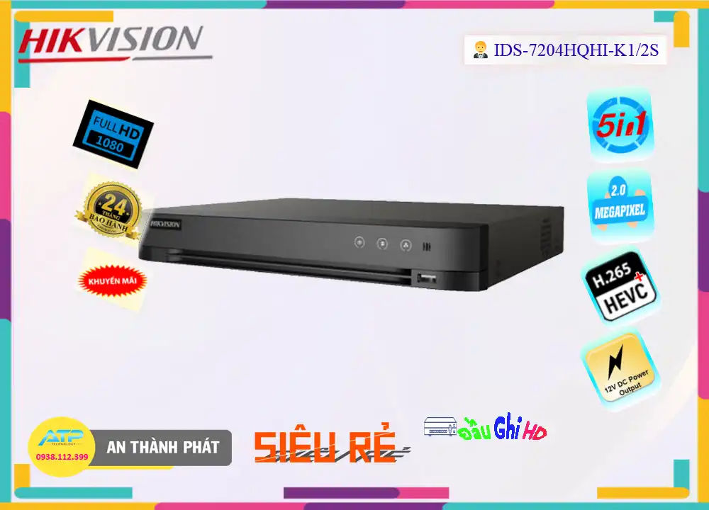 IDS-7204HQHI-K1/2S Đầu ghi Camera Hikvision ✅ IDS-7204HQHI-K1/2S Đầu ghi Camera Hikvision ✅