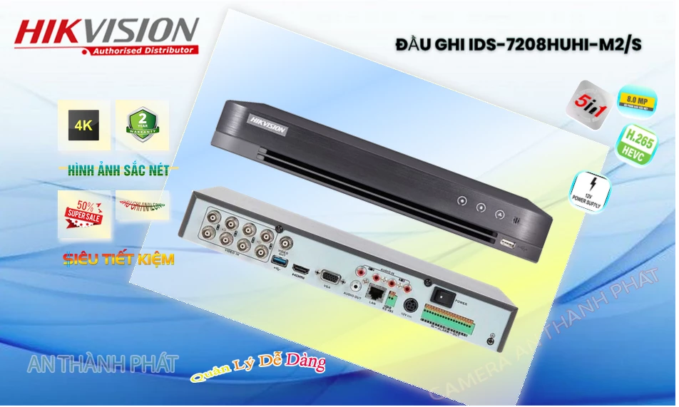 Đầu Thu KTS Hikvision IDS-7208HUHI-M2/S Công Nghệ Mới