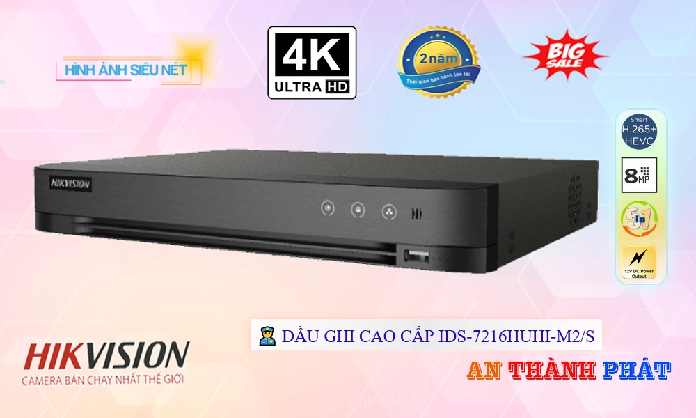 IDS-7216HUHI-M2/S Đầu Ghi Hikvision IDS-7216HUHI-M2/S Đầu Ghi Hikvision