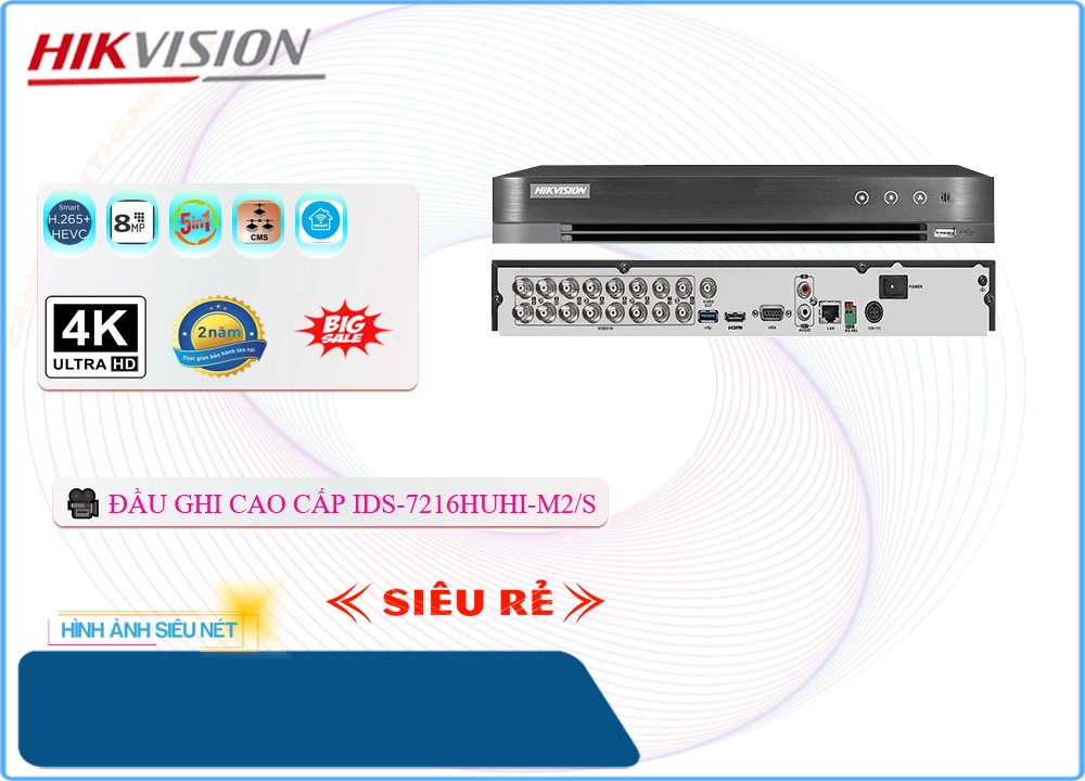IDS-7216HUHI-M2/S Đầu Ghi Hikvision IDS-7216HUHI-M2/S Đầu Ghi Hikvision