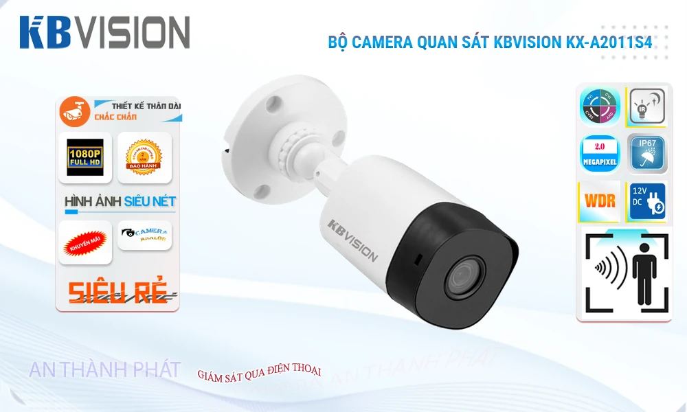 KX-A2011S4 Sắc Nét KBvision KX-A2011S4 Sắc Nét KBvision