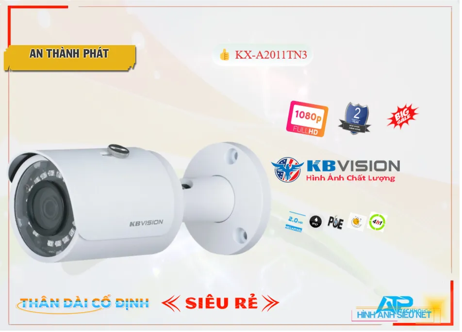 Camera Giá Rẻ KBvision KX-A2011TN3 Đang giảm giá