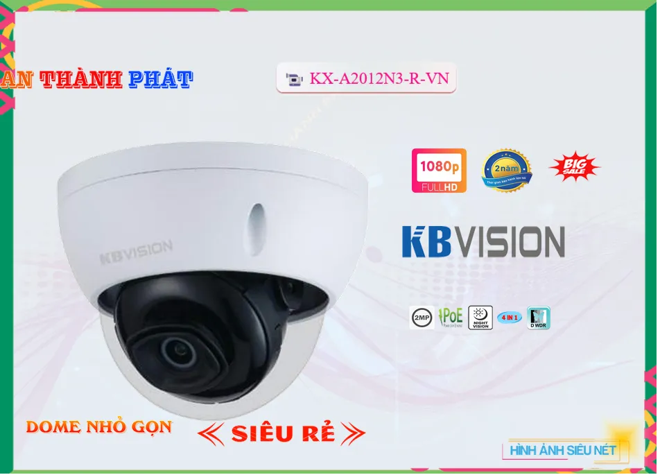 Camera KBvision KX-A2012N3-R-VN Mẫu Đẹp Camera KBvision KX-A2012N3-R-VN Mẫu Đẹp