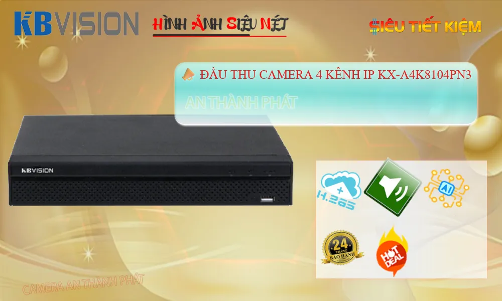 KX-A4K8104PN3 Đầu Ghi Hình Chức Năng Cao Cấp KX-A4K8104PN3 Đầu Ghi Hình Chức Năng Cao Cấp