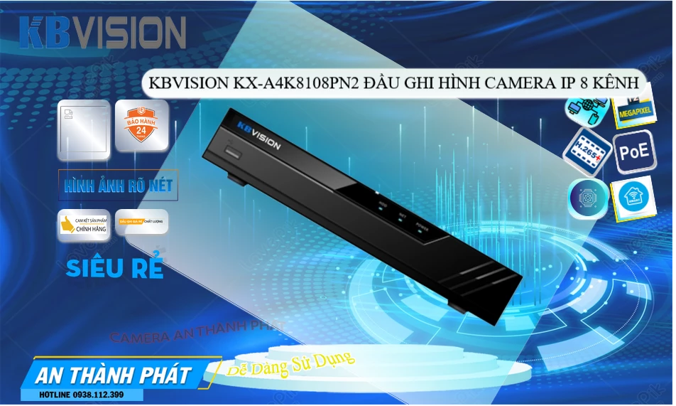 KX-A4K8108PN2 Đầu Ghi Hình KX-A4K8108PN2 Đầu Ghi Hình