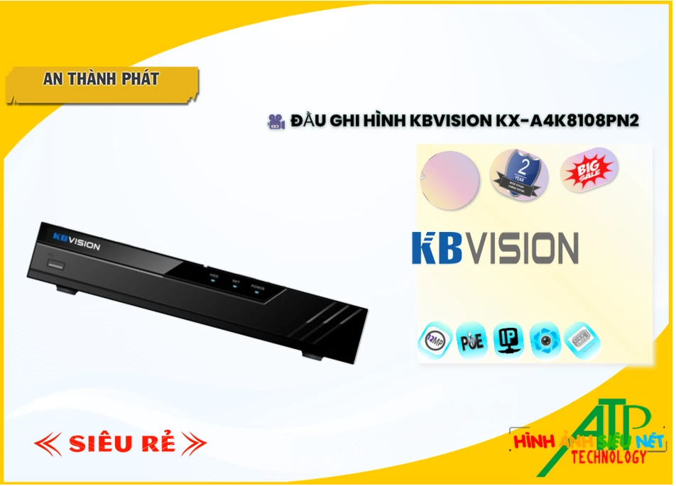 KX-A4K8108PN2 Đầu Ghi Hình KX-A4K8108PN2 Đầu Ghi Hình