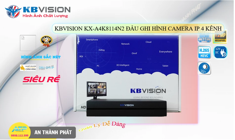 Đầu Ghi KBvision giá rẻ chất lượng cao KX-A4K8114N2 Đầu Ghi KBvision giá rẻ chất lượng cao KX-A4K8114N2