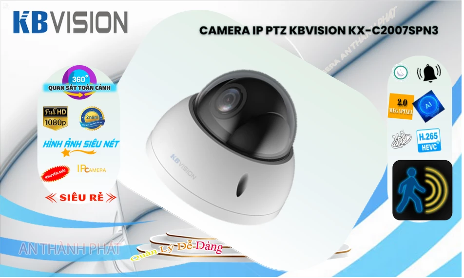 Camera KBvision Với giá cạnh tranh KX-C2007sPN3 Camera KBvision Với giá cạnh tranh KX-C2007sPN3