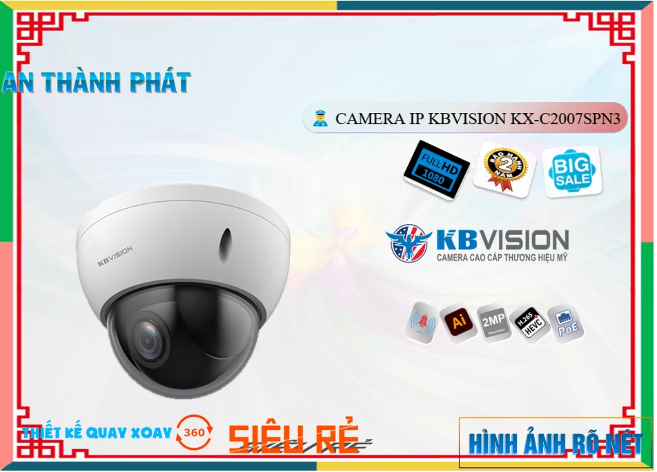 Camera KBvision Với giá cạnh tranh KX-C2007sPN3 Camera KBvision Với giá cạnh tranh KX-C2007sPN3