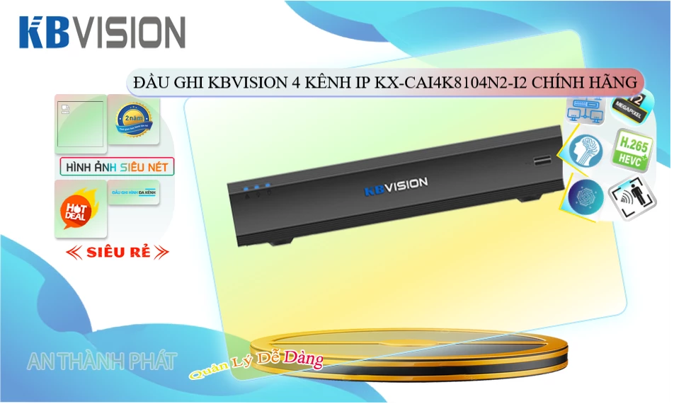 ✪  KX-CAi4K8104N2-I2 Đầu Ghi Hình Giá rẻ