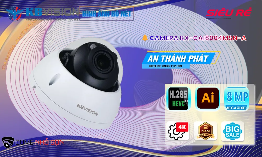Camera KX-CAi8004MSN-A KBvision Thiết kế Đẹp Camera KX-CAi8004MSN-A KBvision Thiết kế Đẹp