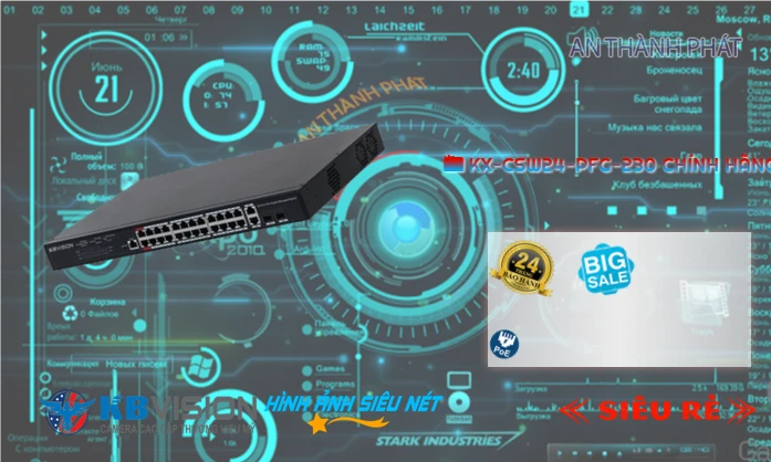 KBvision  Switch Thiết bị nối mạng  KX-CSW24-PFG-230