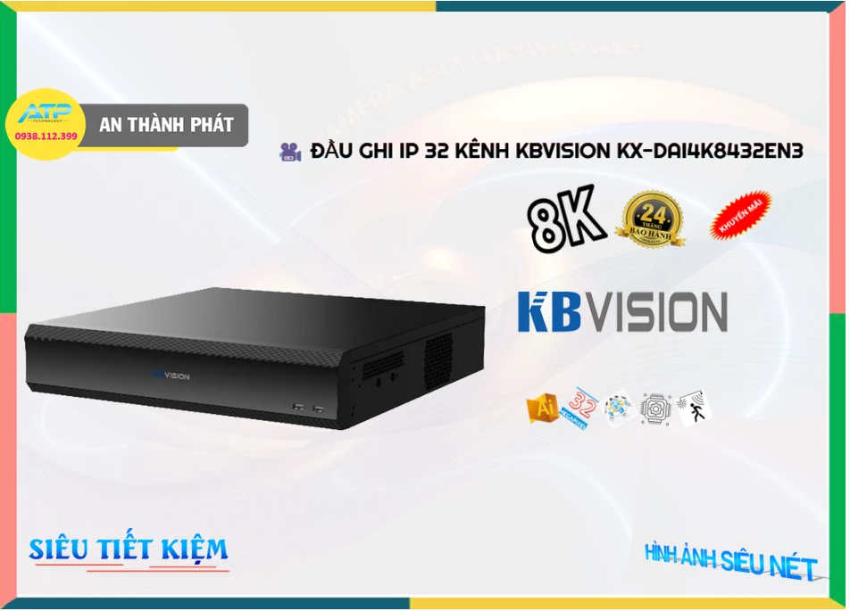 KX-DAi4K8432EN3 Đầu ghi Camera KBvision Giá rẻ KX-DAi4K8432EN3 Đầu ghi Camera KBvision Giá rẻ