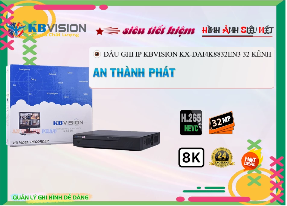 KX-DAi4K8832EN3 Sắc Nét KBvision KX-DAi4K8832EN3 Sắc Nét KBvision