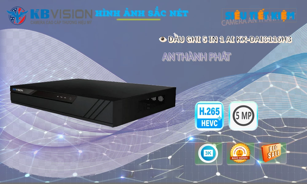 KX-DAi8116H3 Đầu Thu KBvision