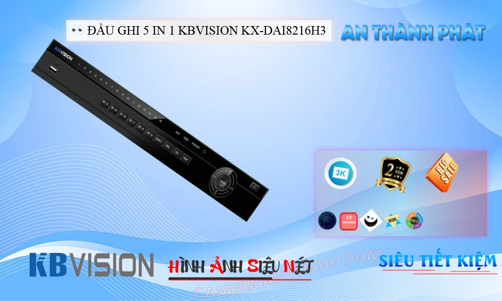 Đầu ghi KBvision KX-DAi8216H3 Tiết Kiệm Đầu ghi KBvision KX-DAi8216H3 Tiết Kiệm