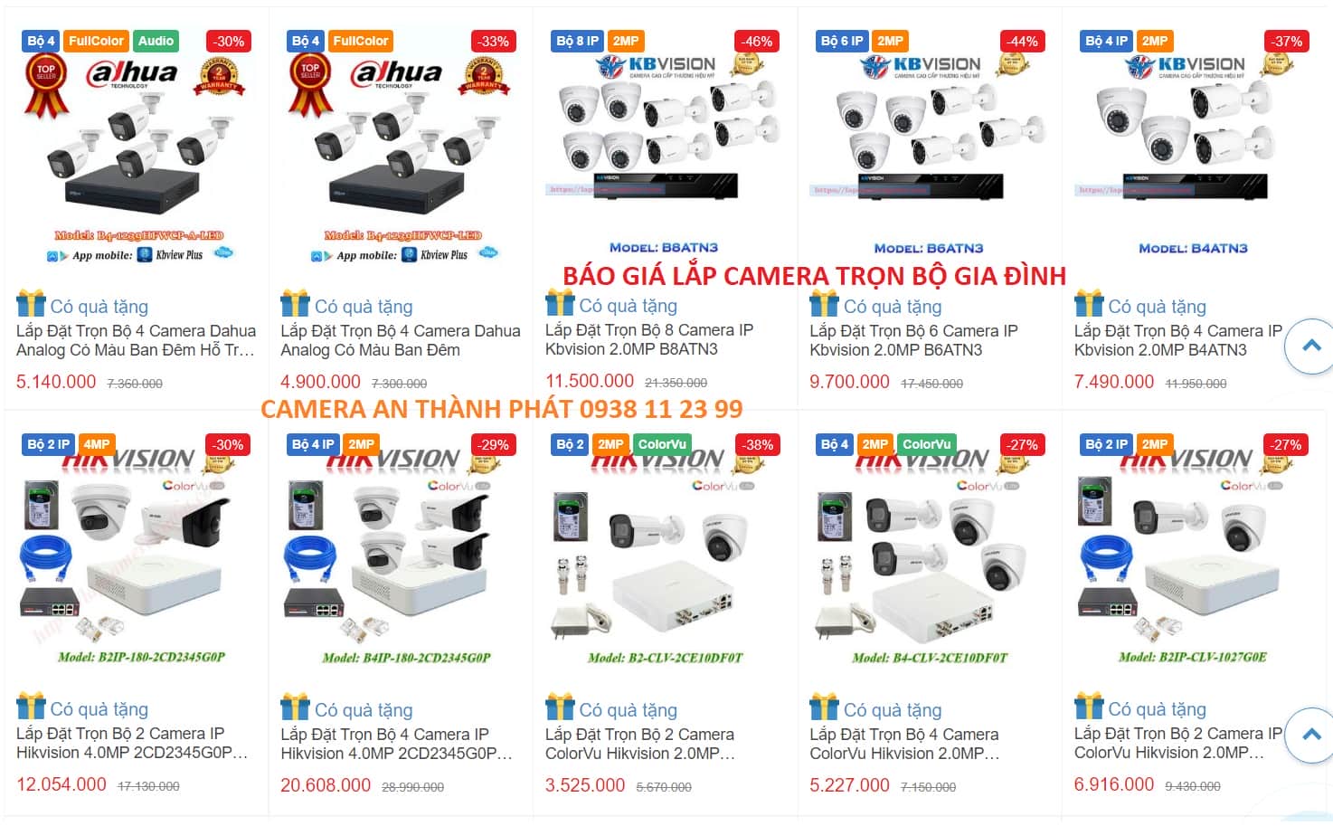 báo giá lắp camera gia đình tốt nhất