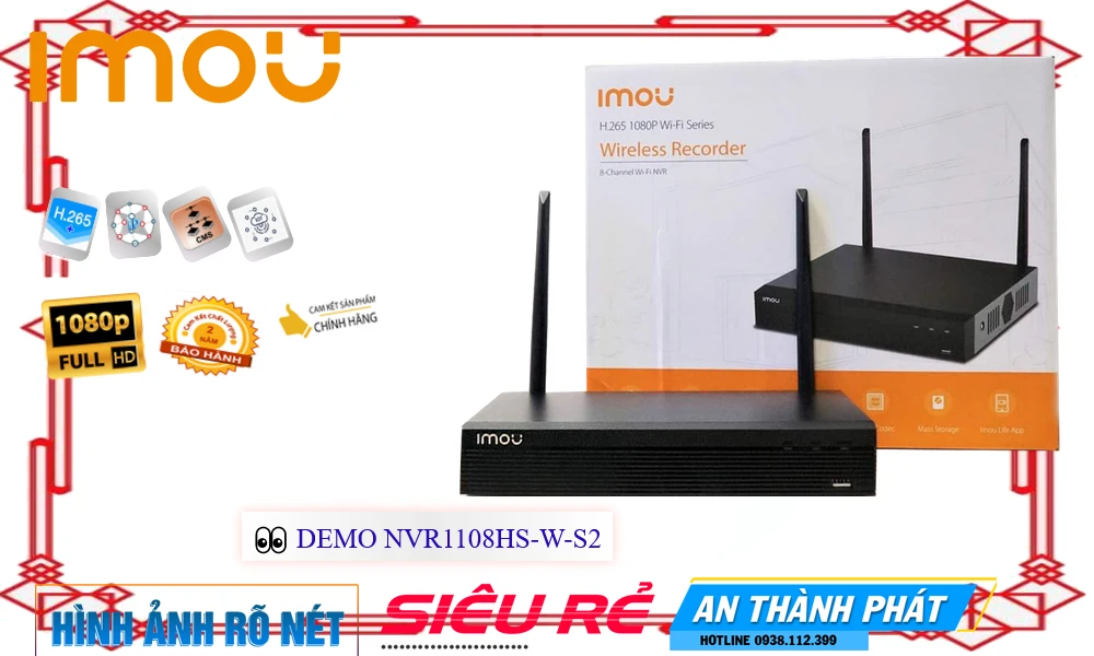Wifi Imou NVR1108HS-W-S2 Sắc Nét Wifi Imou NVR1108HS-W-S2 Sắc Nét