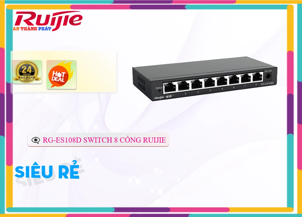 Bộ chia mạng RG-ES108D Hãng Ruijie Bộ chia mạng RG-ES108D Hãng Ruijie