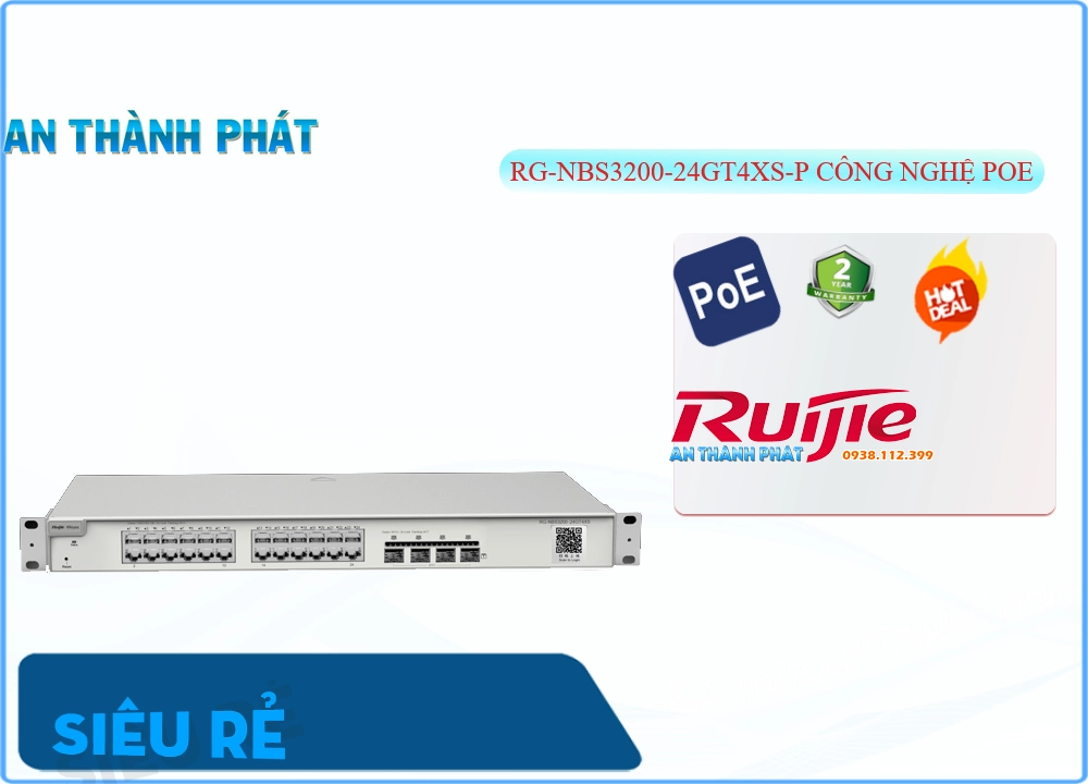 Hãng Ruijie Bộ Quản Lý Mạng RG-NBS3200-24GT4XS-P Hãng Ruijie Bộ Quản Lý Mạng RG-NBS3200-24GT4XS-P
