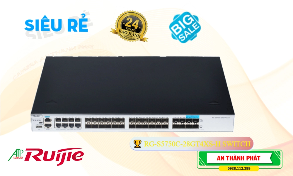 Switch chia mạng  Hãng Ruijie RG-S5750C-28SFP4XS-H