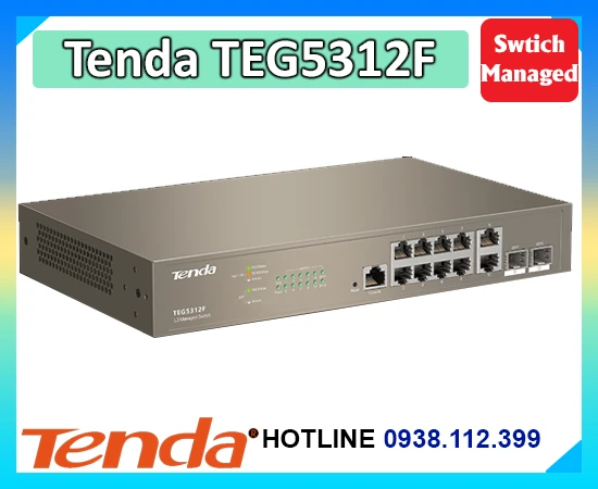TendaTEG5312F,Giá giá sỉ TendaTEG5312F,TendaTEG5312F Giá chiết khấu, Tenda TEG5312F, switch managed Tenda TEG5312F, swtich hiệu năng cao Tenda TEG5312F,Tenda TEG5312F, Tenda TEG5312F giá rẻ 
