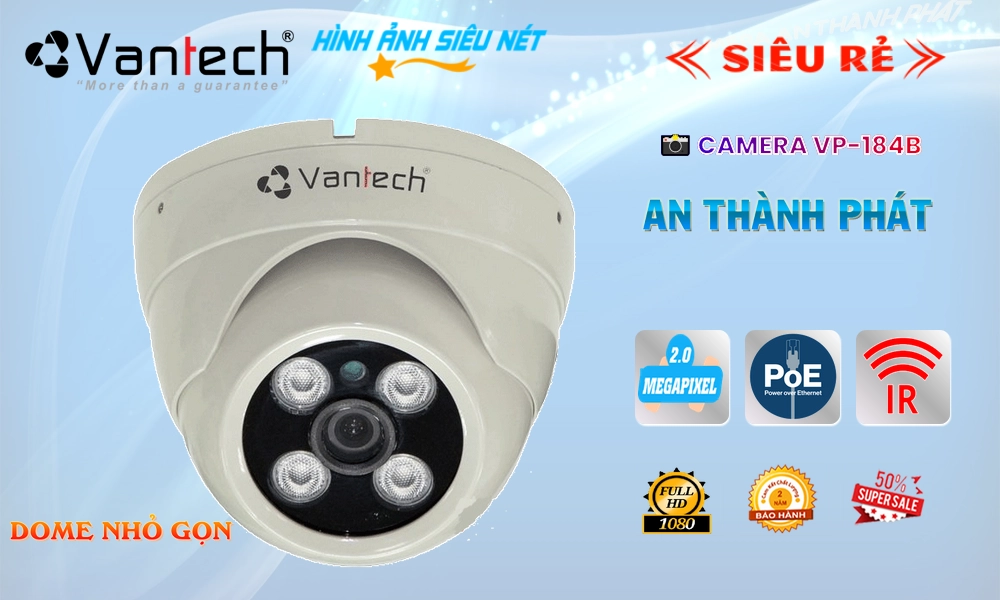 Camera Cấp Nguồ Qua Dây Mạng VP-184B VanTech Camera Cấp Nguồ Qua Dây Mạng VP-184B VanTech