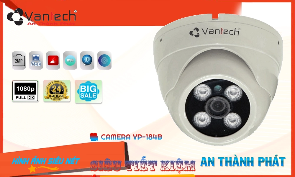 Camera Cấp Nguồ Qua Dây Mạng VP-184B VanTech Camera Cấp Nguồ Qua Dây Mạng VP-184B VanTech