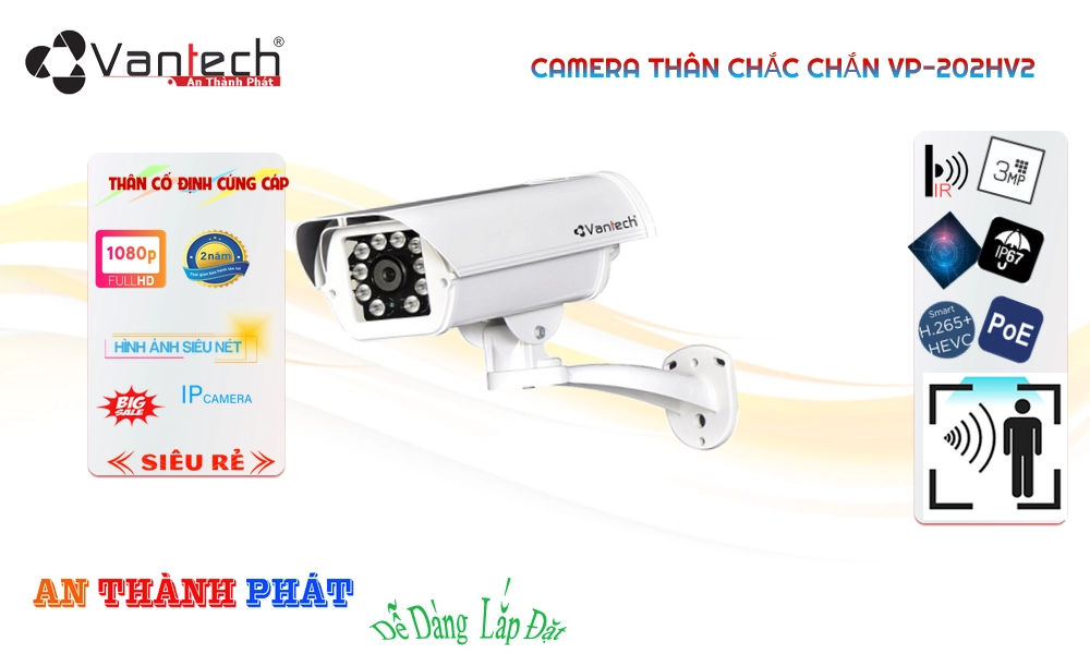 Cấp Nguồ Qua Dây Mạng VP-202HV2 Hình Ảnh Đẹp VanTech