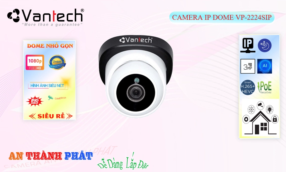 VP-2224SIP IP POE Camera Giá Rẻ VanTech