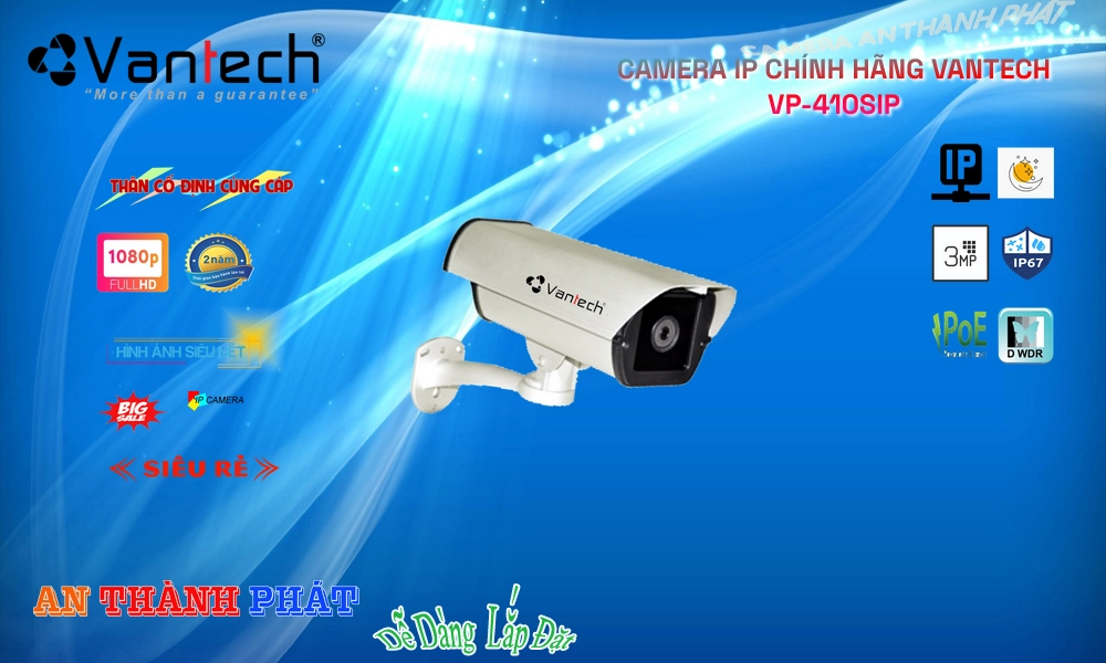 VP-410SIP Camera VanTech Chức Năng Cao Cấp