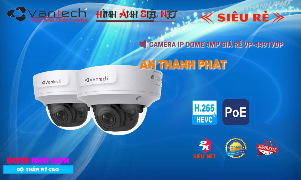 Camera IP POE VanTech VP-4491VDP Tiết Kiệm