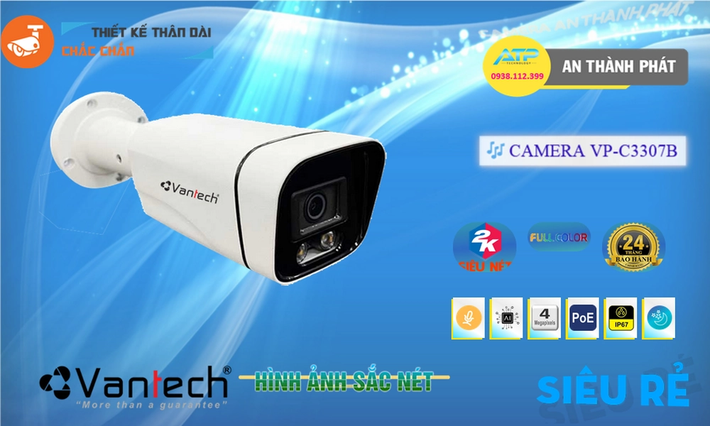 ❂  VP-C3307B Camera Công Nghệ POE VanTech
