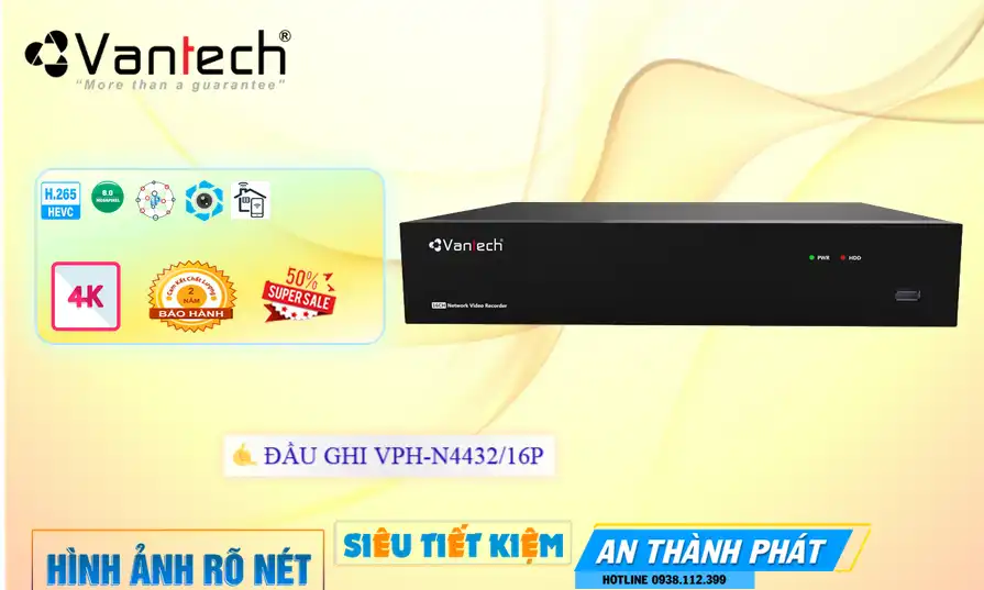 Đầu Thu Vantech VPH-N4432/16P Đầu Thu Vantech VPH-N4432/16P