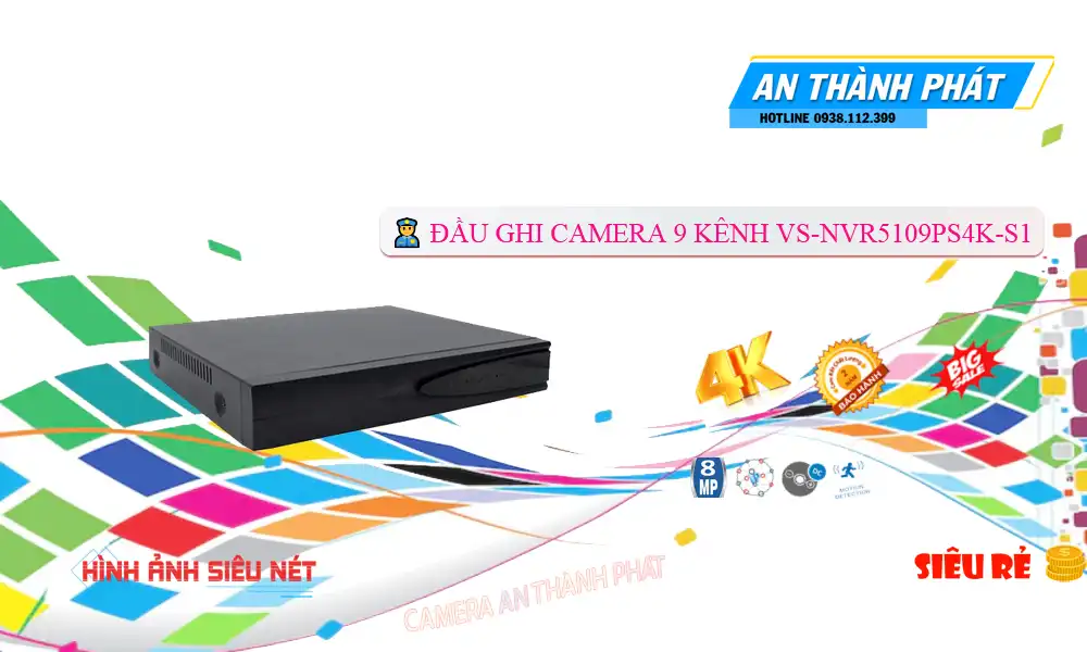 Đầu Thu VS-NVR5109PS4K-S1 Hãng Visioncop ✅ Đầu Thu VS-NVR5109PS4K-S1 Hãng Visioncop ✅