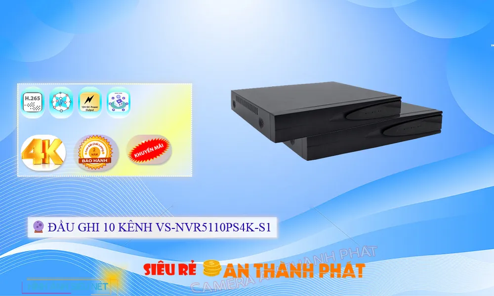 Đầu Ghi Visioncop VS-NVR5110PS4K-S1 Đầu Ghi Visioncop VS-NVR5110PS4K-S1