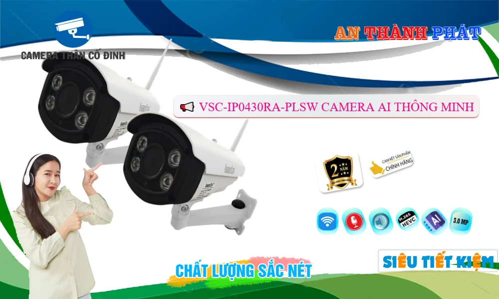 Camera Wifi Ngoài Trời VSC-IP0430RA-PLSW Camera Wifi Ngoài Trời VSC-IP0430RA-PLSW