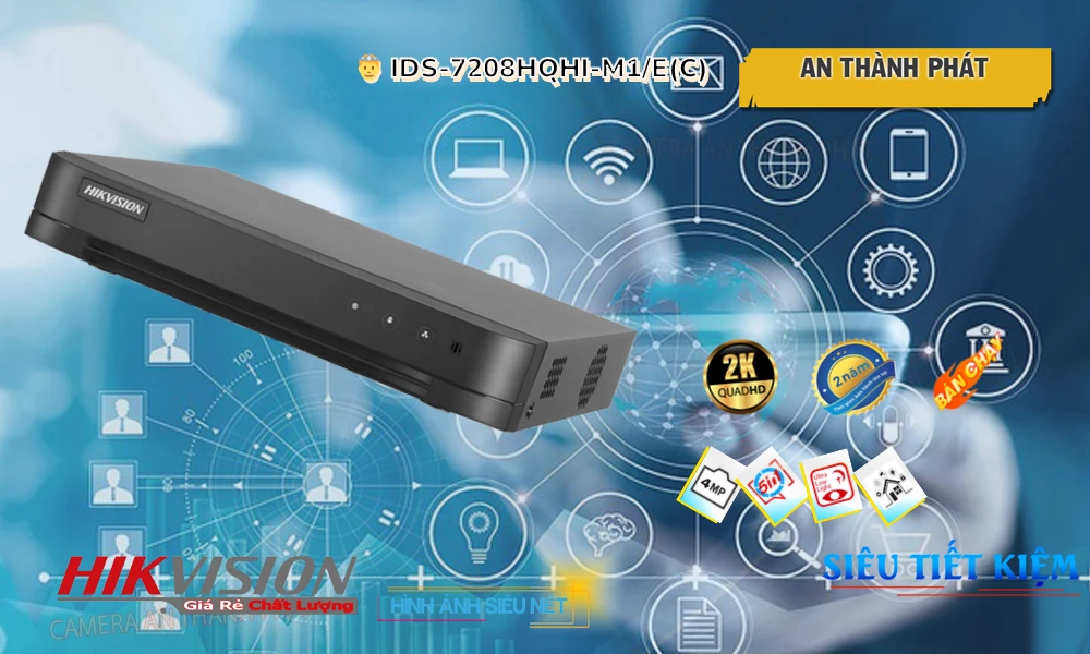 iDS-7208HQHI-M1/E(C) Đầu Thu Hikvision