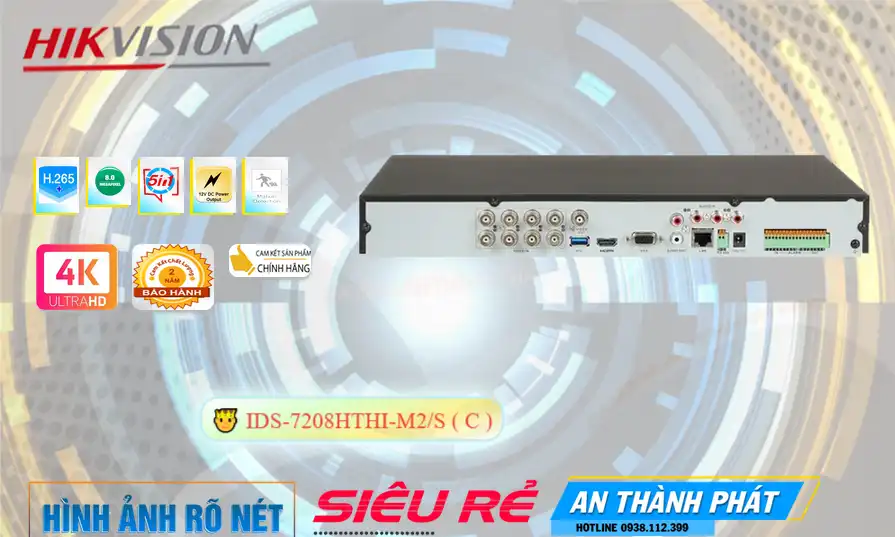 🌟👌 iDS-7208HTHI-M2/S(C)Thiết Bị Ghi Hình Giá rẻ Hikvision