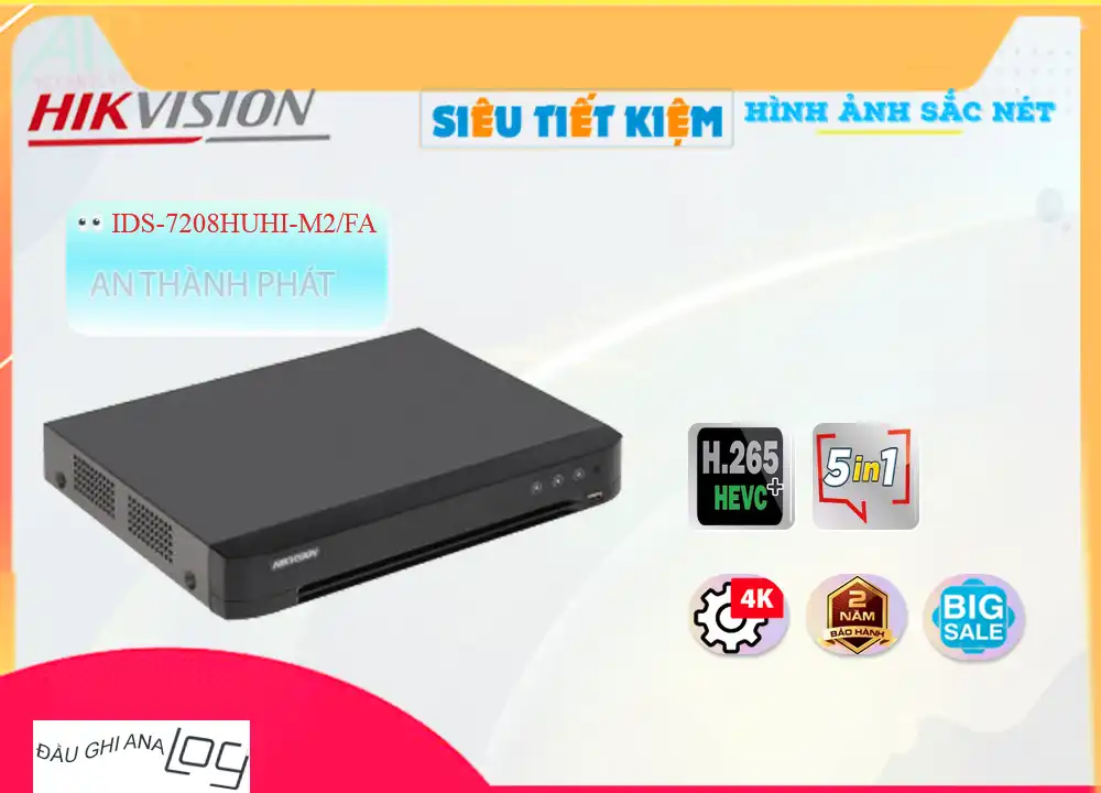 ✪ iDS-7208HUHI-M2/FA Đầu ghi Camera Hãng Hikvision Giá rẻ ✪ iDS-7208HUHI-M2/FA Đầu ghi Camera Hãng Hikvision Giá rẻ