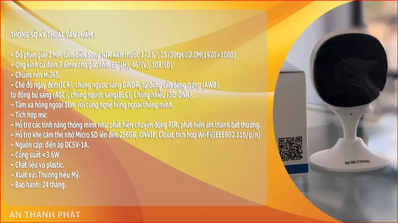 Camera kbone IP wifi KN-H20W