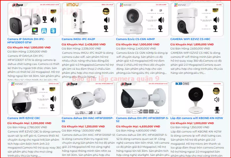 Lắp Đặt Camera Quan Sát Tại Quận 9